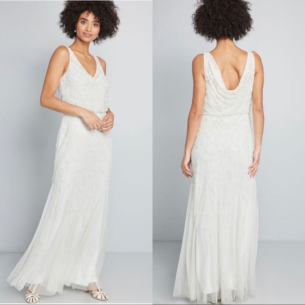 ModCloth Bridal Arrival Beaded Maxi Dress